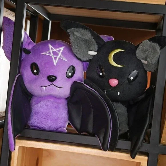 RED Gothic Anime Bat Plush Stuffed Toy Adults Kids Horror Kawaii Valentines Day - Picture 2 of 3